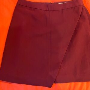 Banana Republic Red Asymmetrical Faux Wrap Mini Skirt